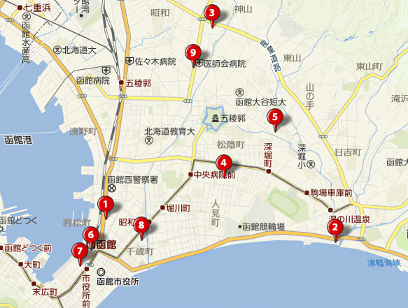マッサージ 整体 函館地図