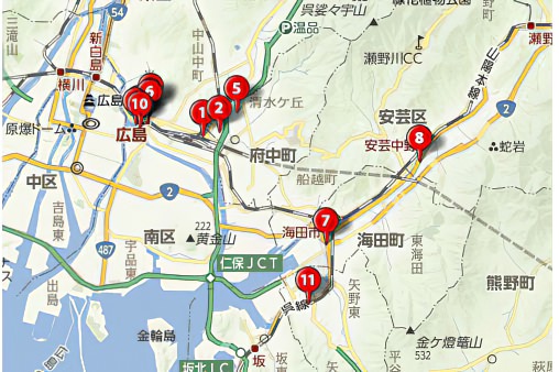 マッサージ 整体 広島 地図