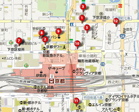 マッサージ 整体 京都駅 地図
