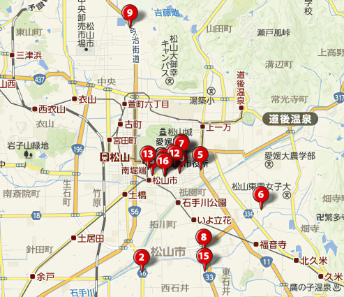 マッサージ 整体 松山 地図