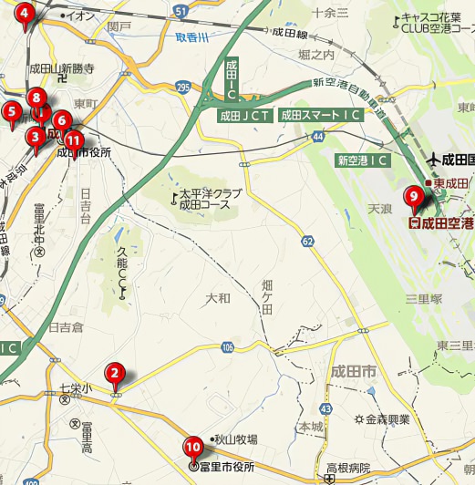 マッサージ 整体 成田空港 地図
