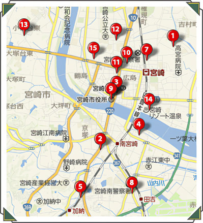マッサージ 整体 宮崎市 地図